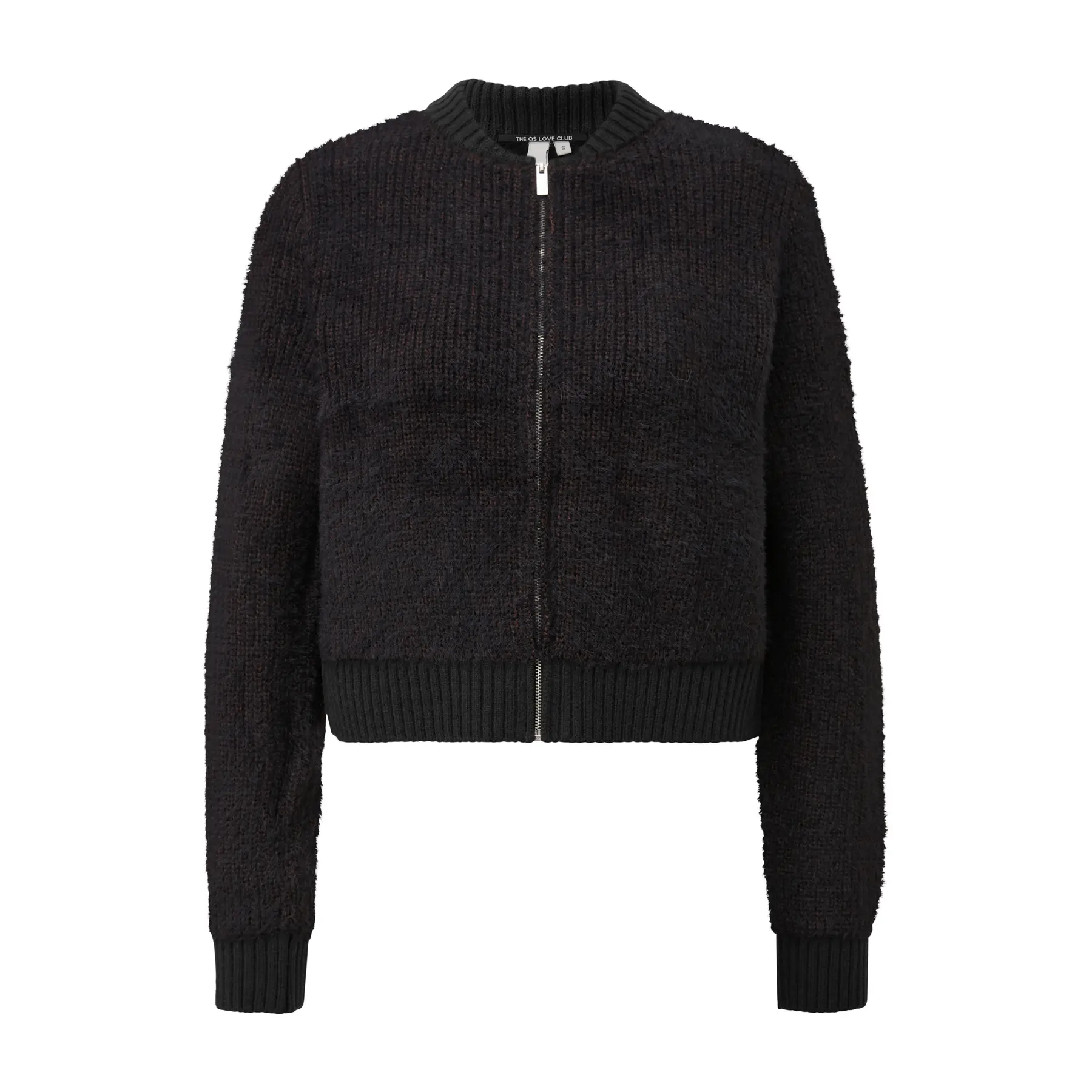 Cardigan blouson soffice con zip donna QS