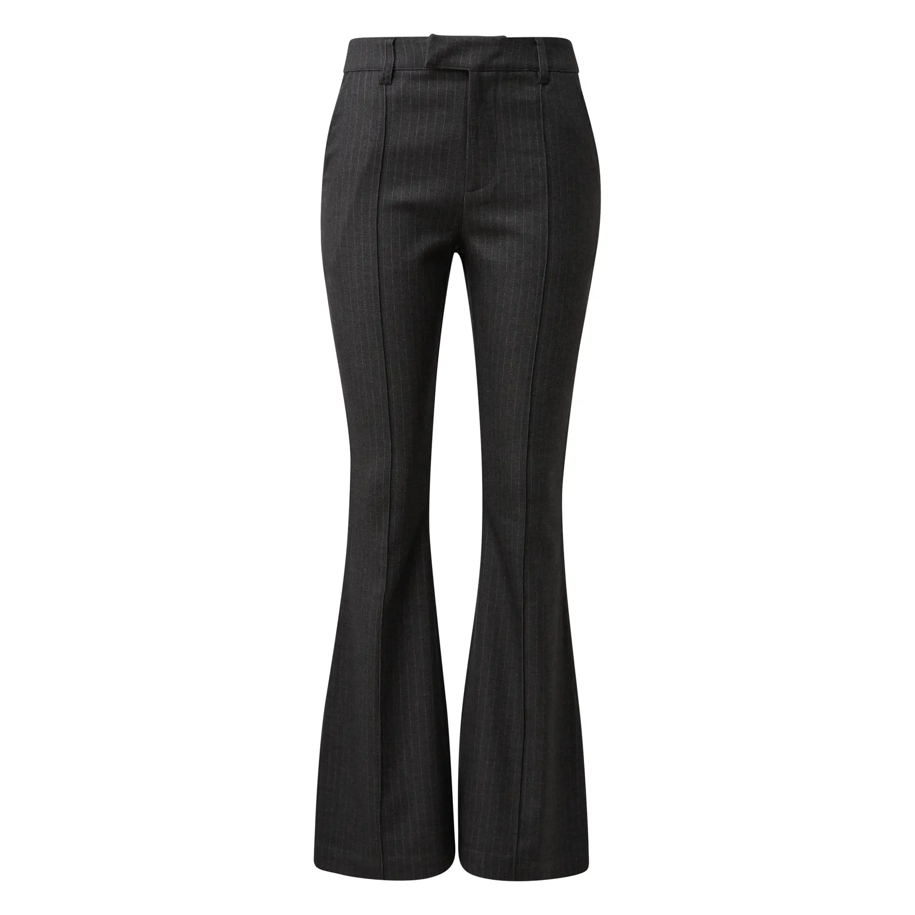 Pantaloni svasati a righe sottili donna QS