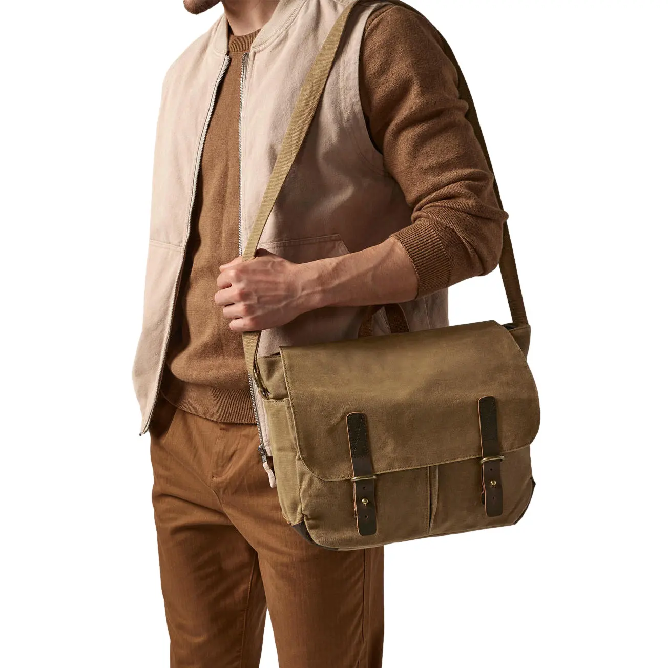 Laptoptasche aus beschichtetem Leinen Quadra Heritage