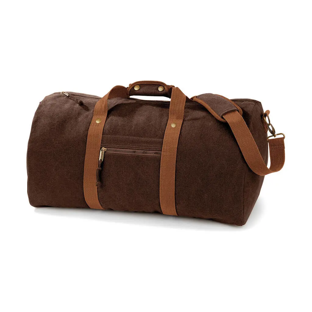 Vintage-Style Reisetasche aus Canvas Quadra