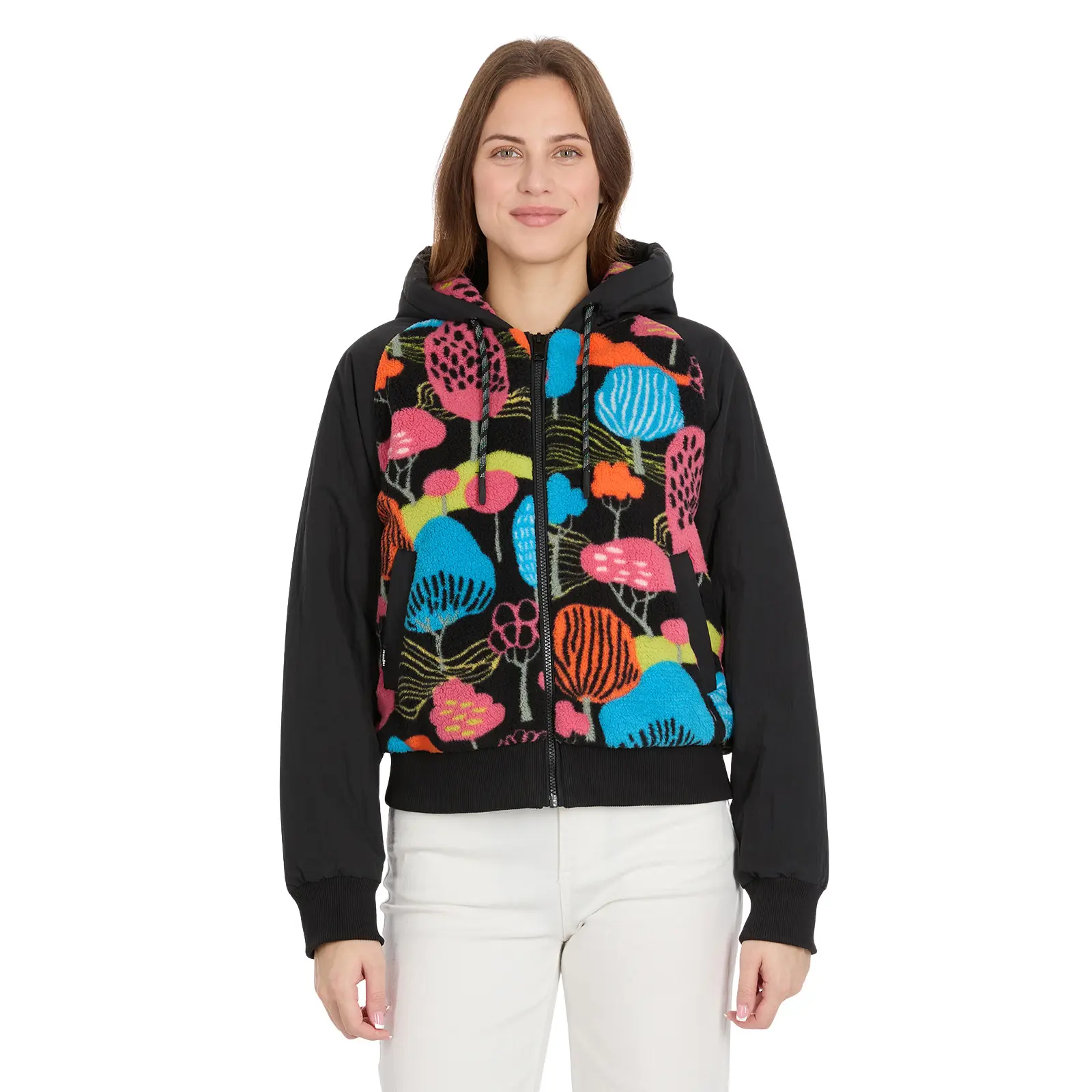 Fleece mit Kapuze Damen Ragwear Talianita Print