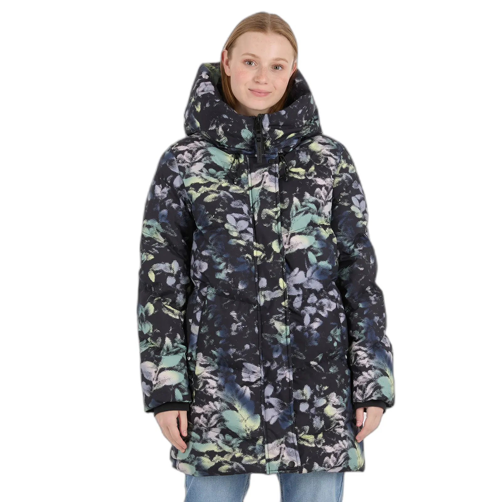 Damen Steppjacke mit Kapuze und Print Ragwear Avelin