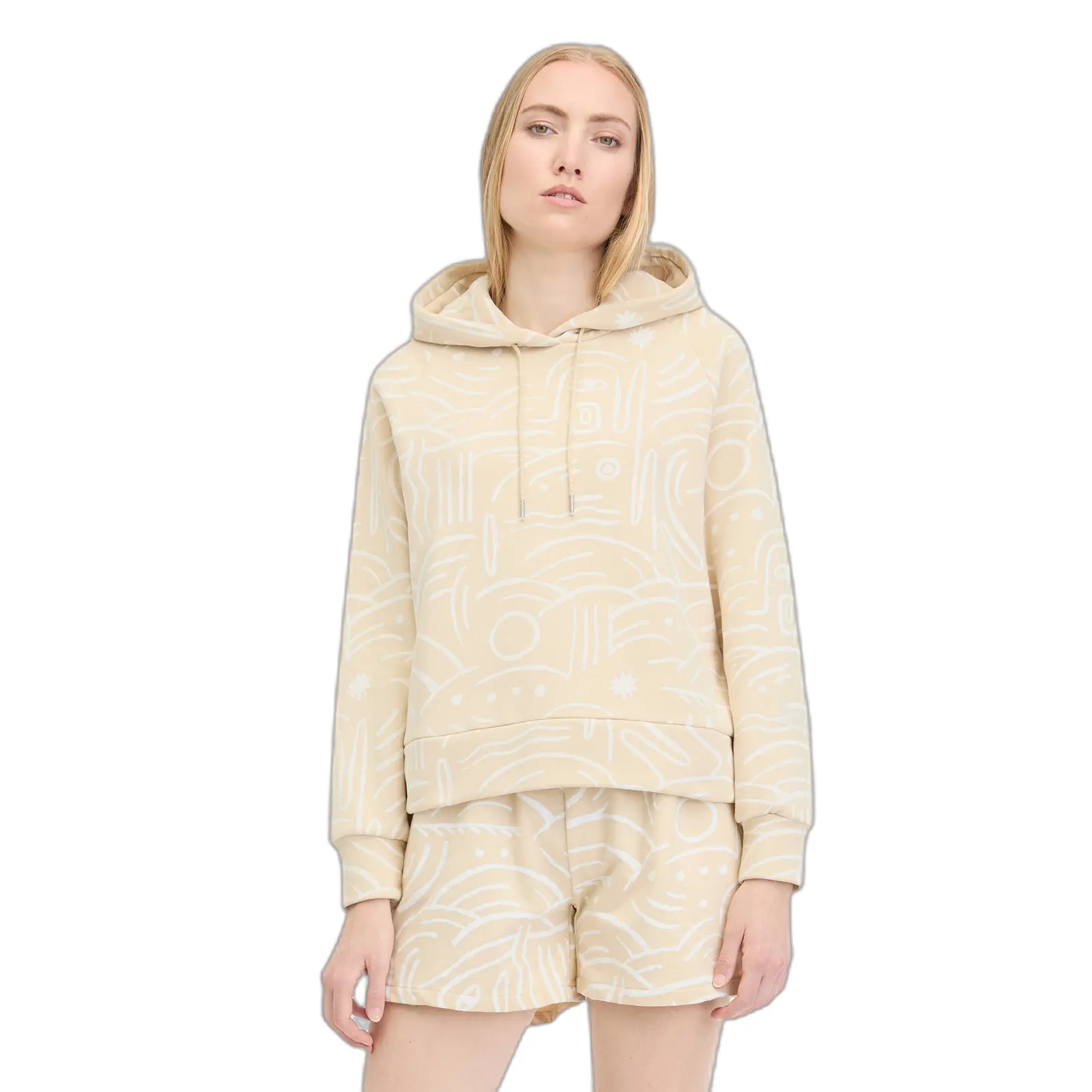 Damen-Kapuzensweatshirt Ragwear Tonna Print