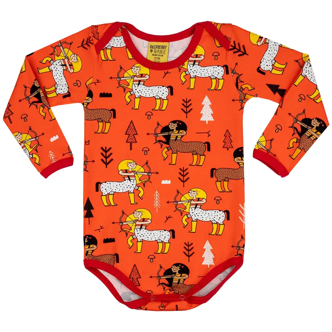 Body da bambino a maniche lunghe Raspberry Republic