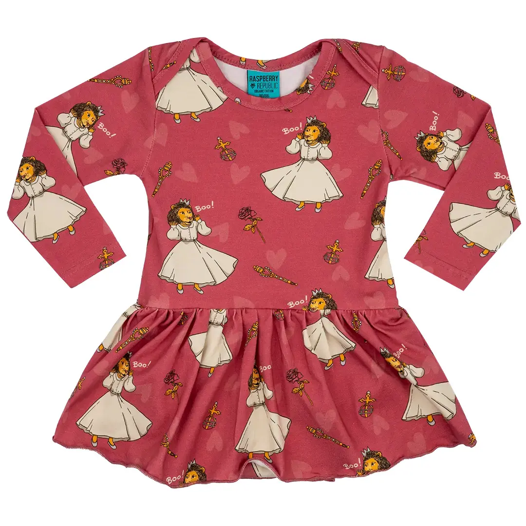 Body a maniche lunghe con gonna per bambina Raspberry Republic