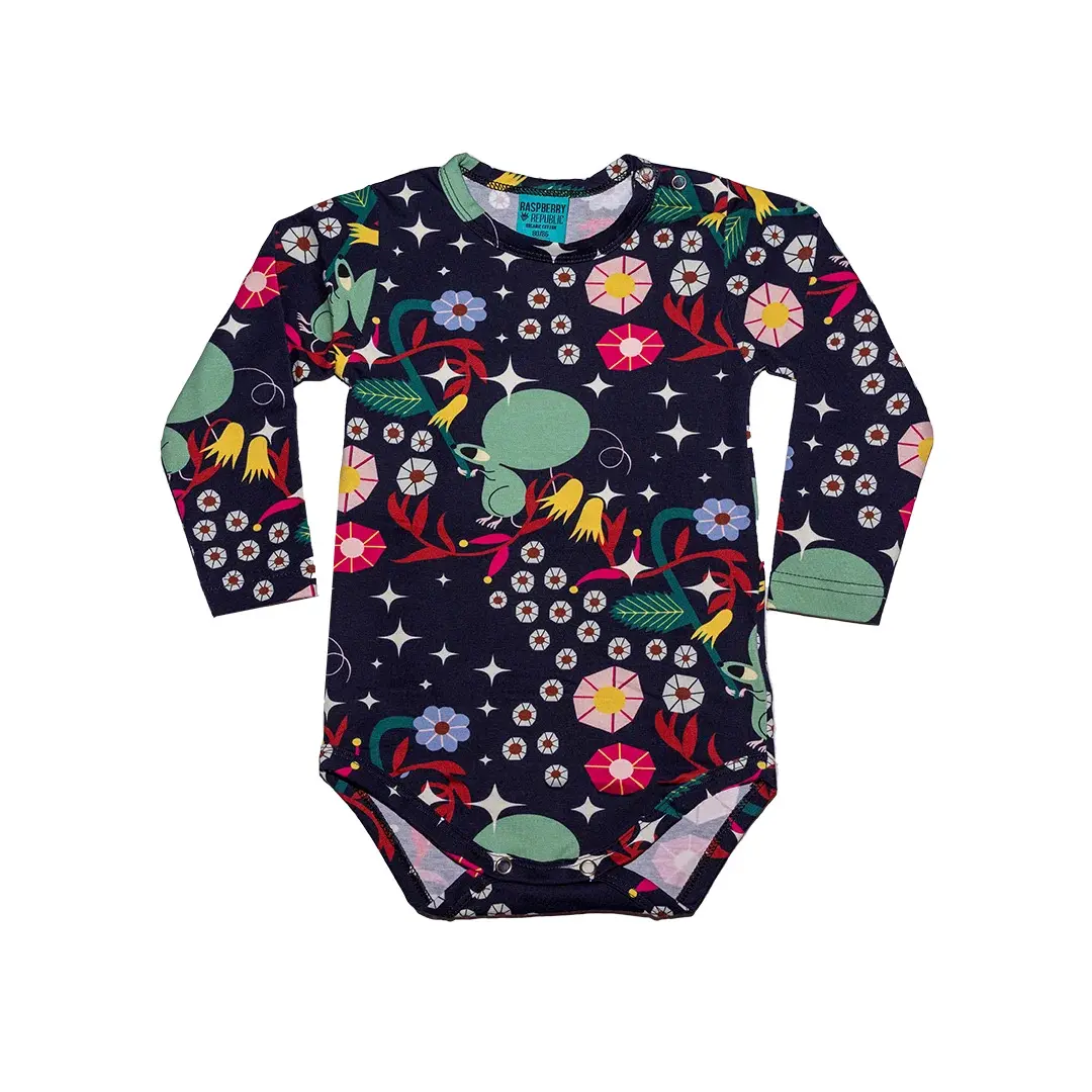 Body da bambino a maniche lunghe Raspberry Republic