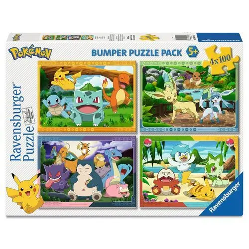 Puzzle mit 4x100 Teilen Ravensburger Pokemon