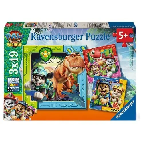 Puzzle mit 3x49 Teilen Ravensburger Paw Patrol Dino Movie