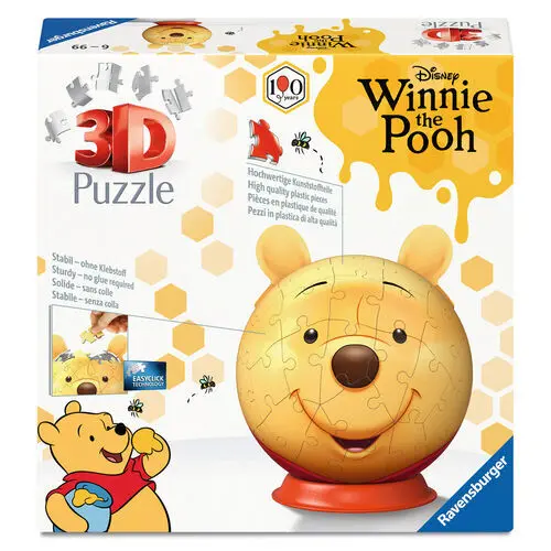 Puzzle mit 72 Teilen in Ballform Ravensburger Disney Winnie The Pooh 3D
