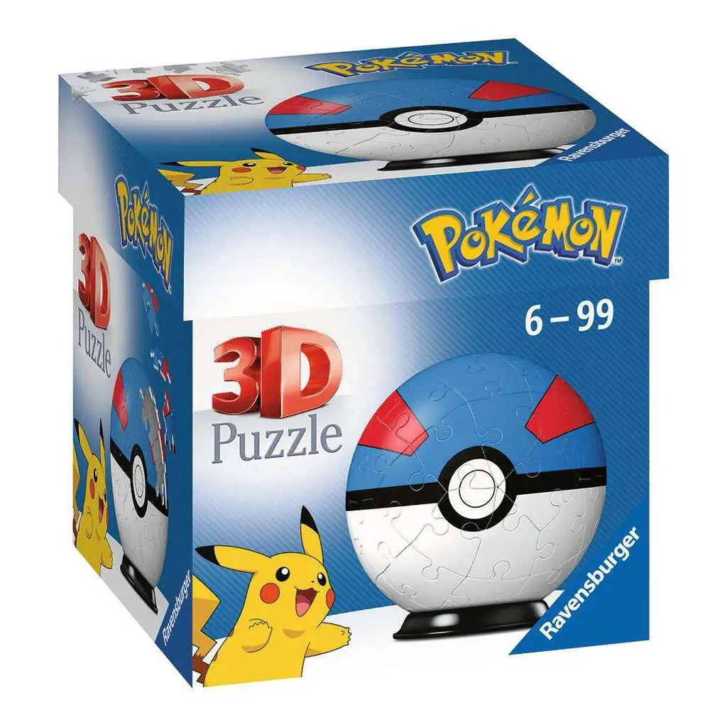3d Ball Puzzle mit 54 Teilen Ravensburger Super Ball/Pokémon