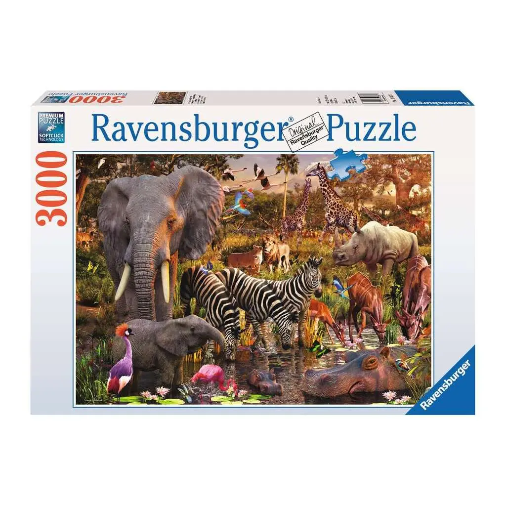 Puzzle 3000 Teile Tiere des afrikanischen Kontinents Ravensburger