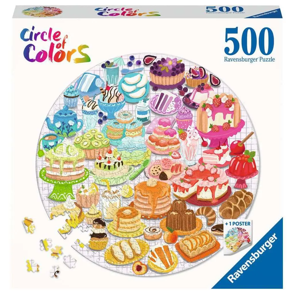 Rundes Puzzle 500 Teile Desserts - circle of colors Ravensburger