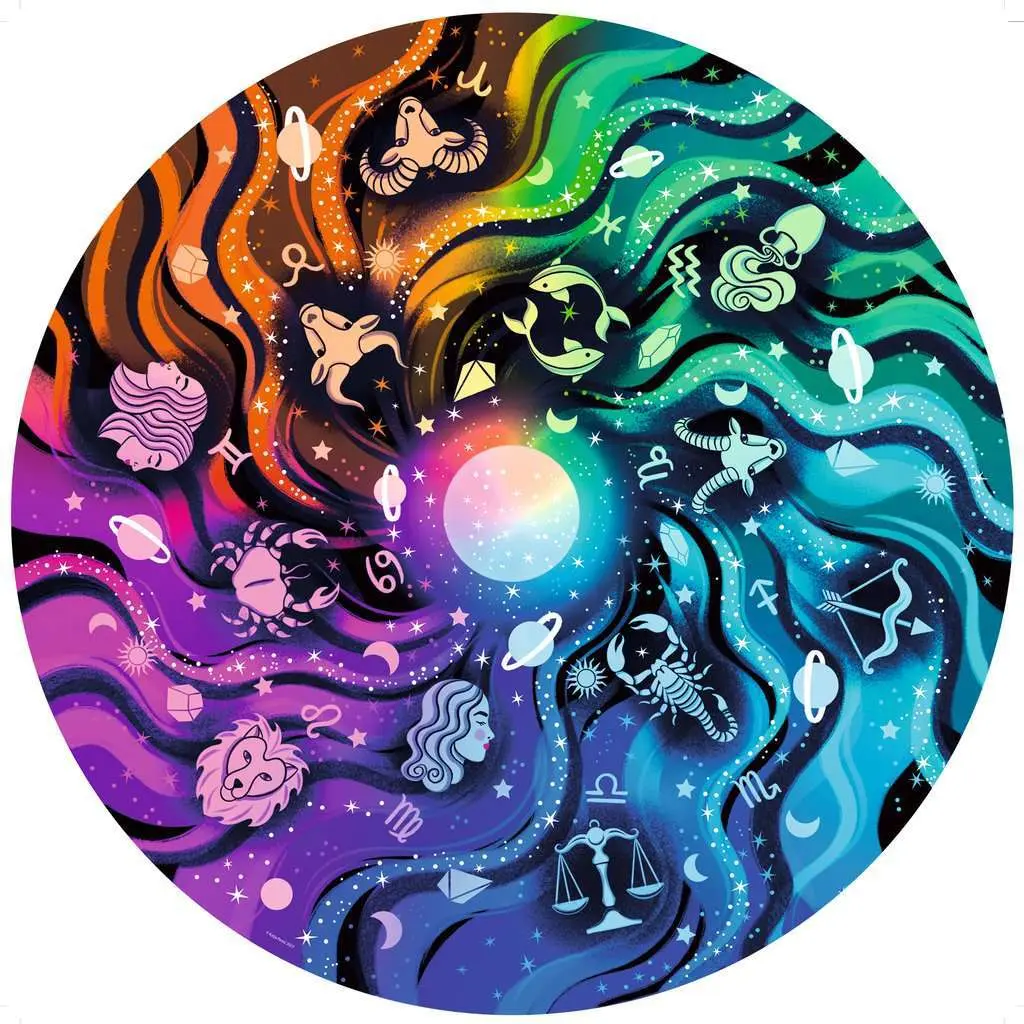 500-teiliges Puzzle -rund - Astrologie (circle of colors) Ravensburger