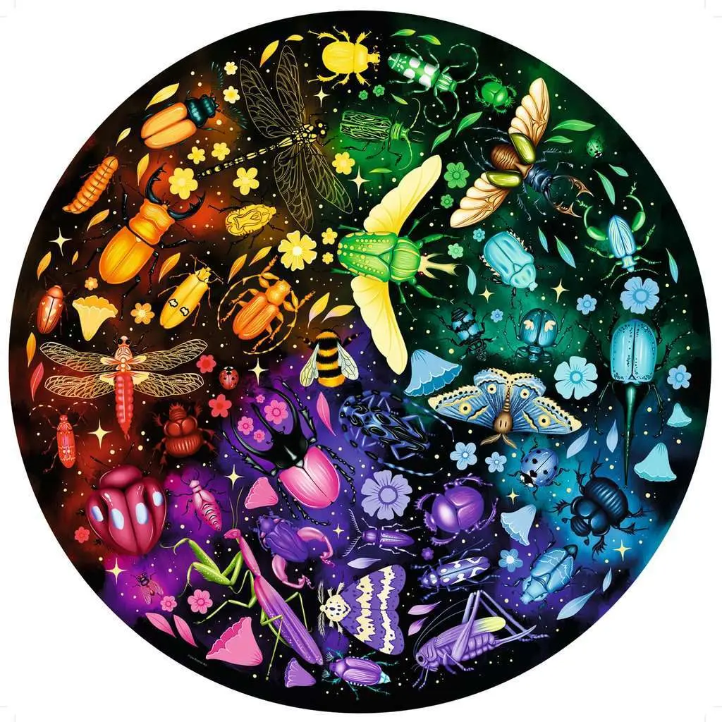 500-teiliges Puzzle -rund - Insekten (circle of colors) Ravensburger