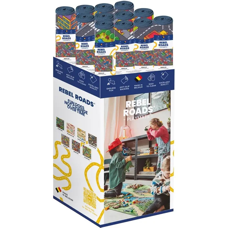 Rebel Roads Unisex Grau Runder Spielteppich