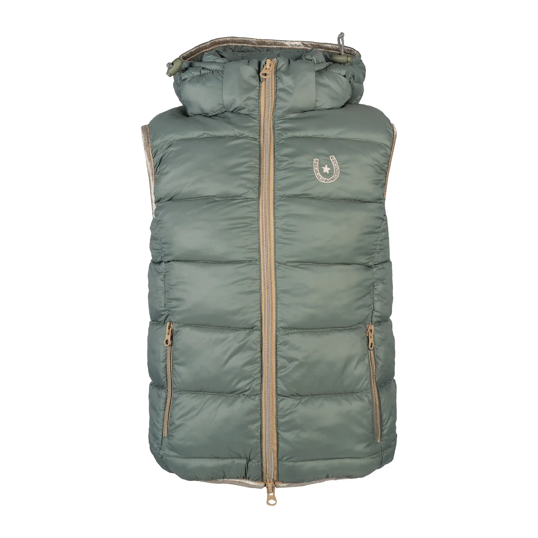 Sleeveless girls' riding jacket Red Horse Rai