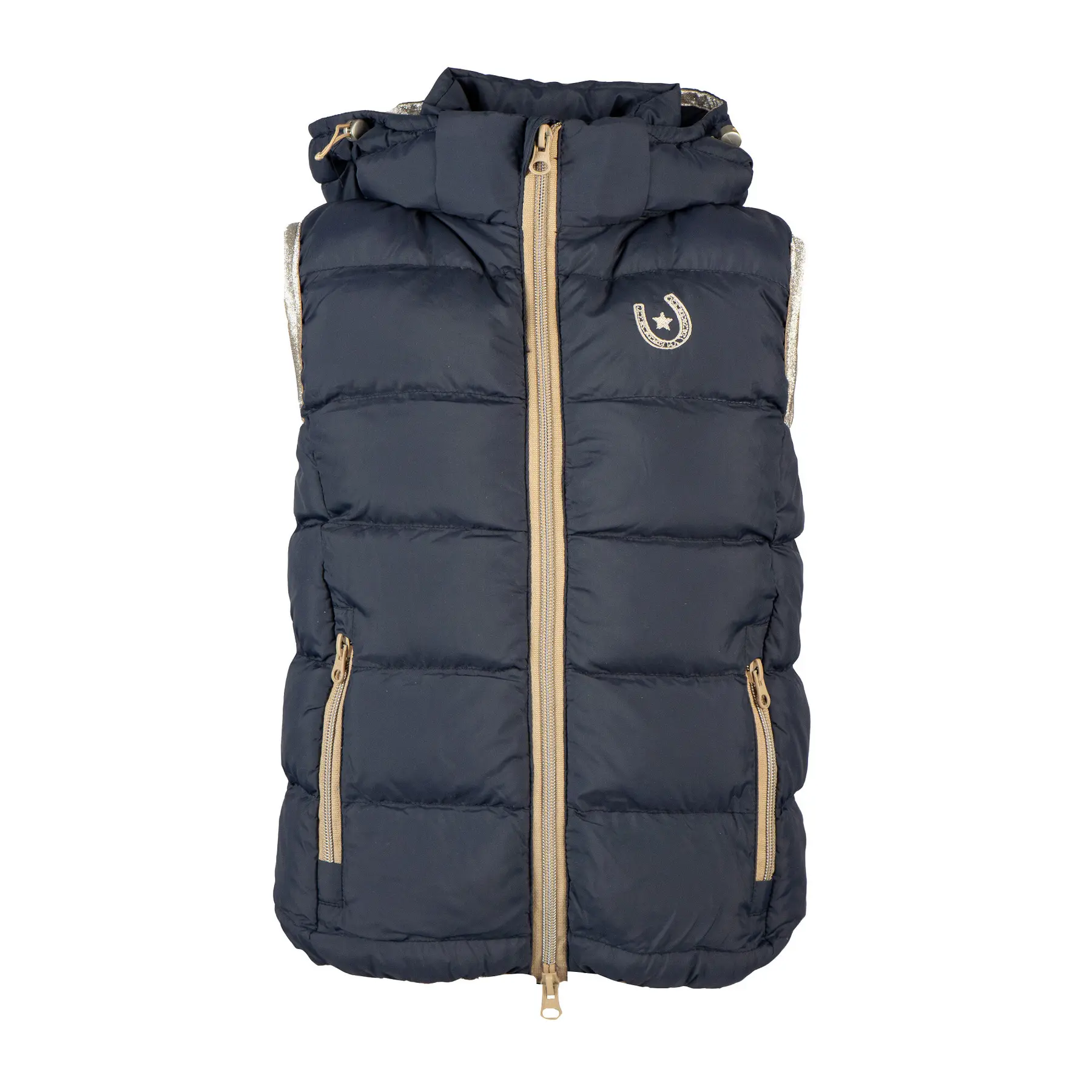 Sleeveless girls' riding jacket Red Horse Rai