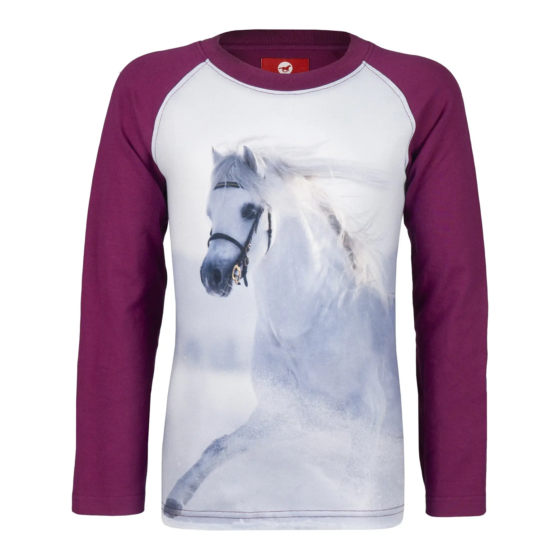 Maglietta a manica lunga per bambini Red Horse Pixel FW23
