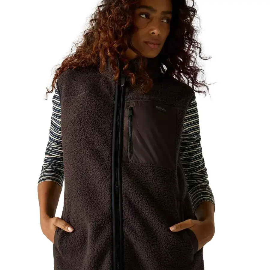Mouwloze fleece voor dames Regatta Frankie Borg Longline