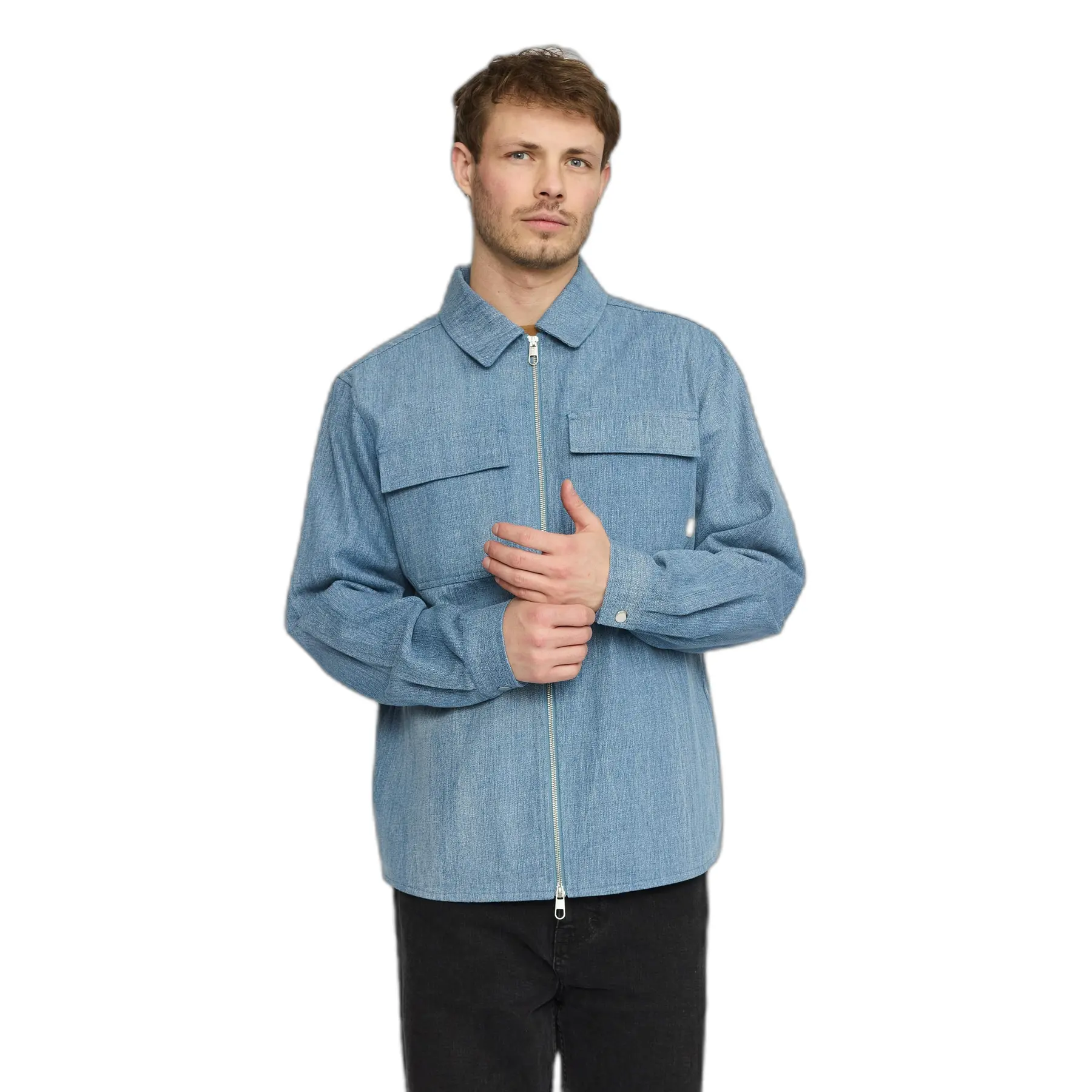 Zip-up denim shacket Revolution Worker