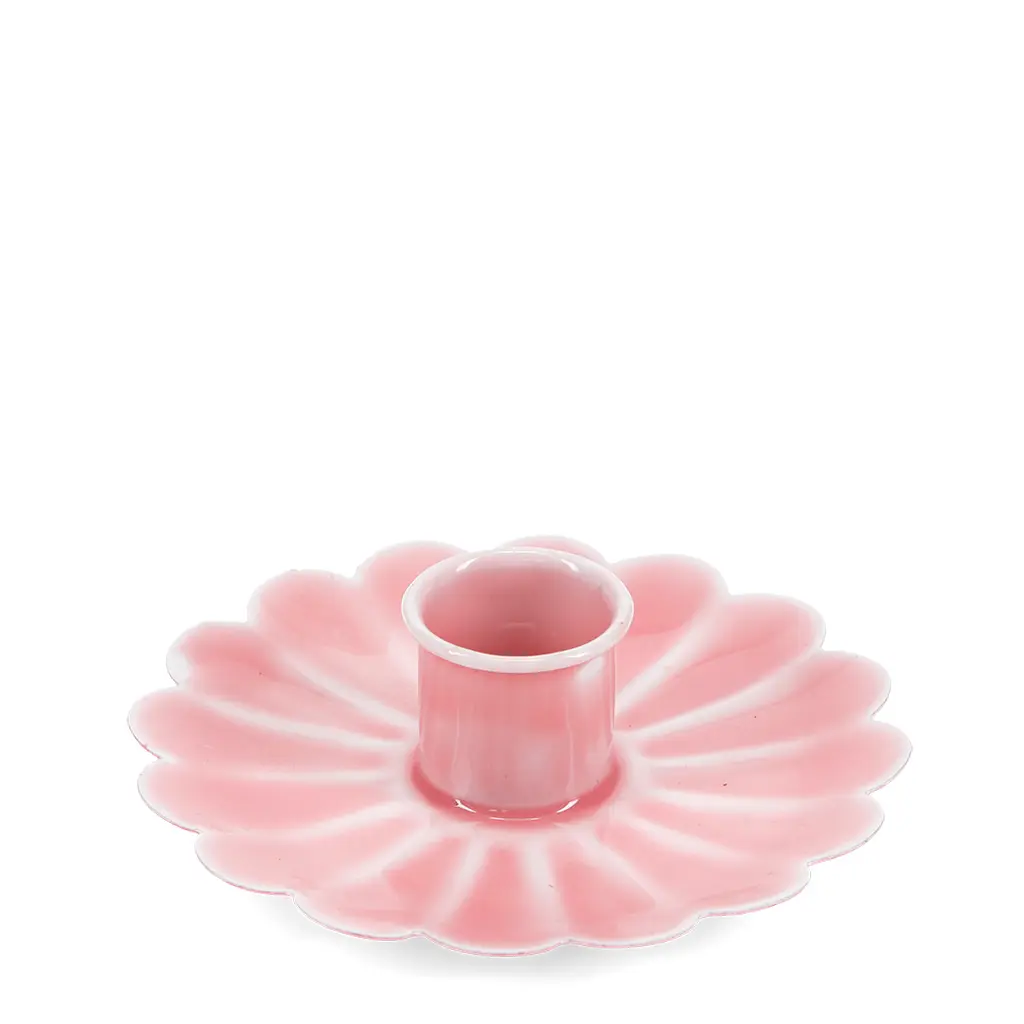 Portacandele a forma di fiore in smalto Rex London