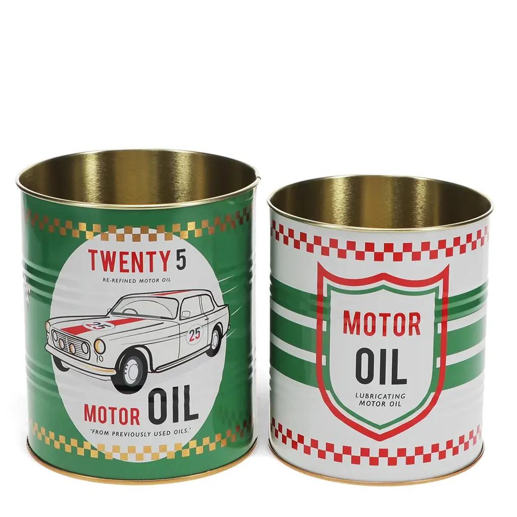 Boîte de conservation Rex London Motor Oil (x2) Boîte de conservation Rex London Motor Oil (x2)
