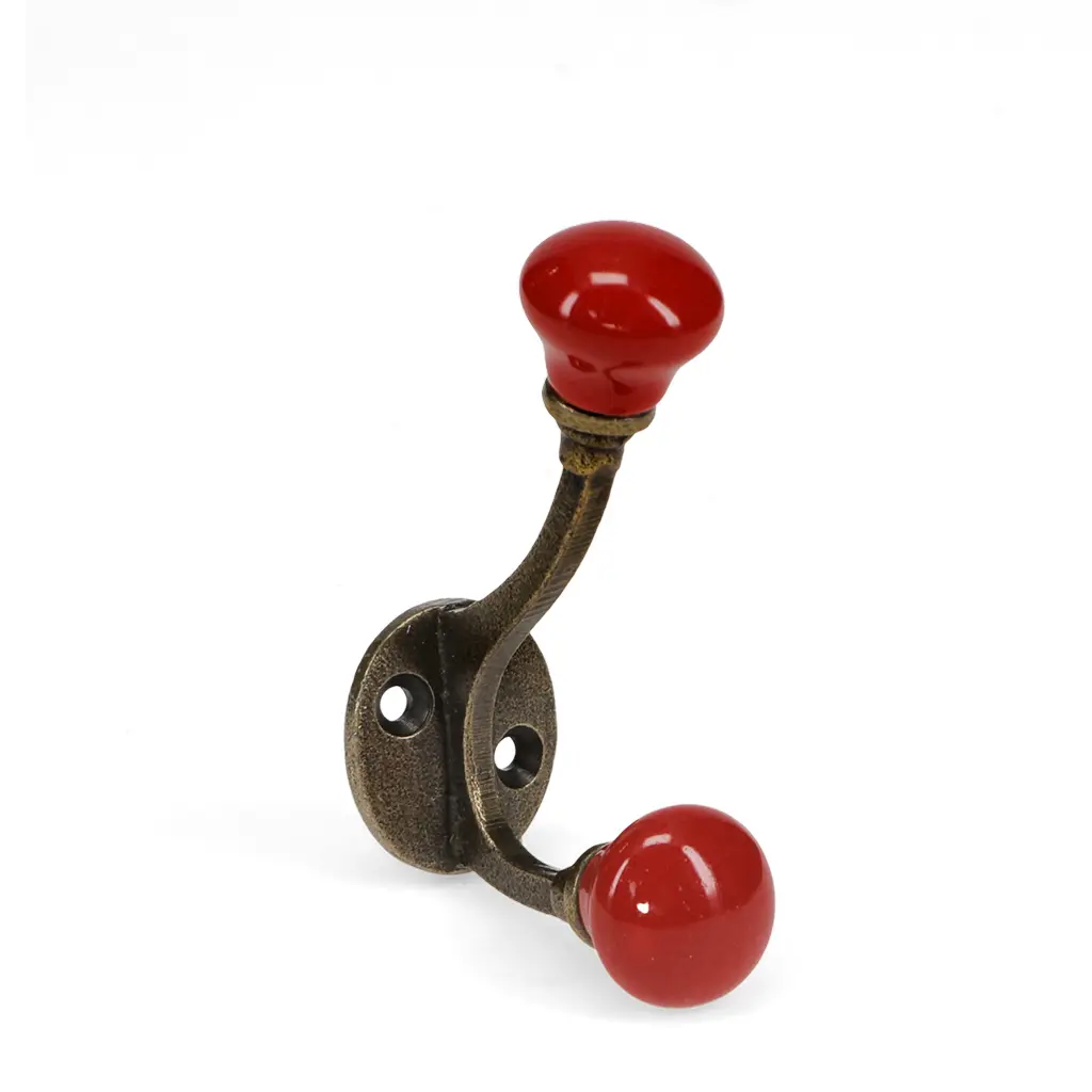 Gancio doppio in ceramica Rex London