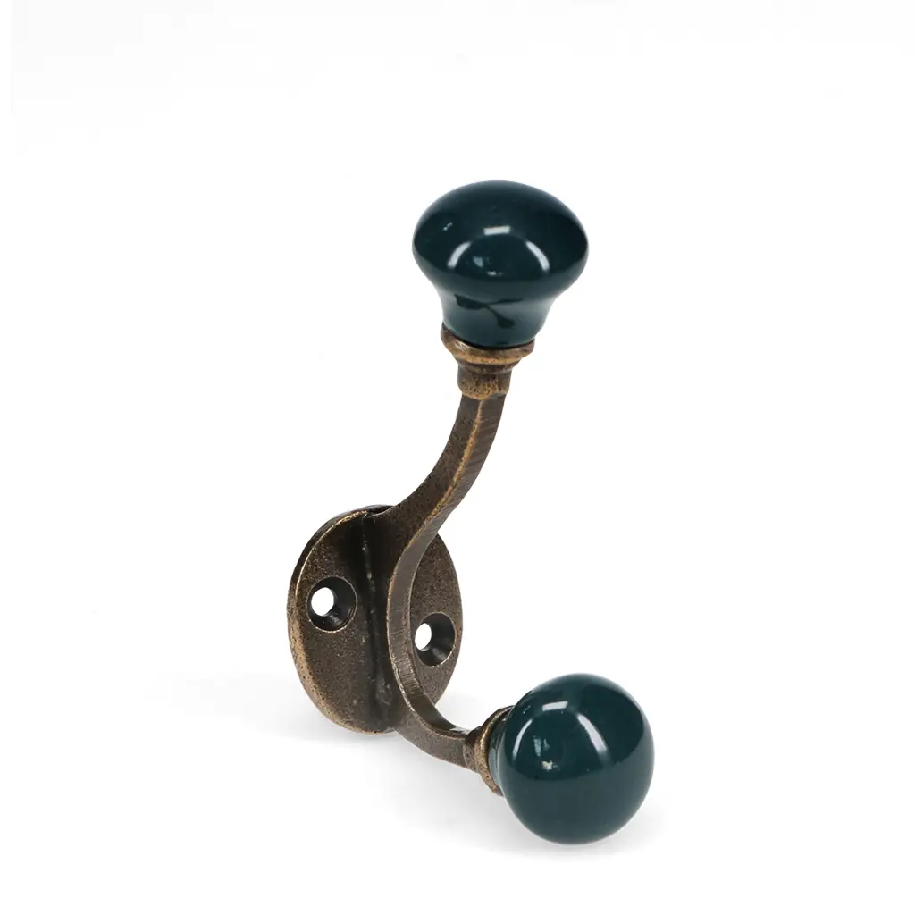 Gancio doppio in ceramica Rex London