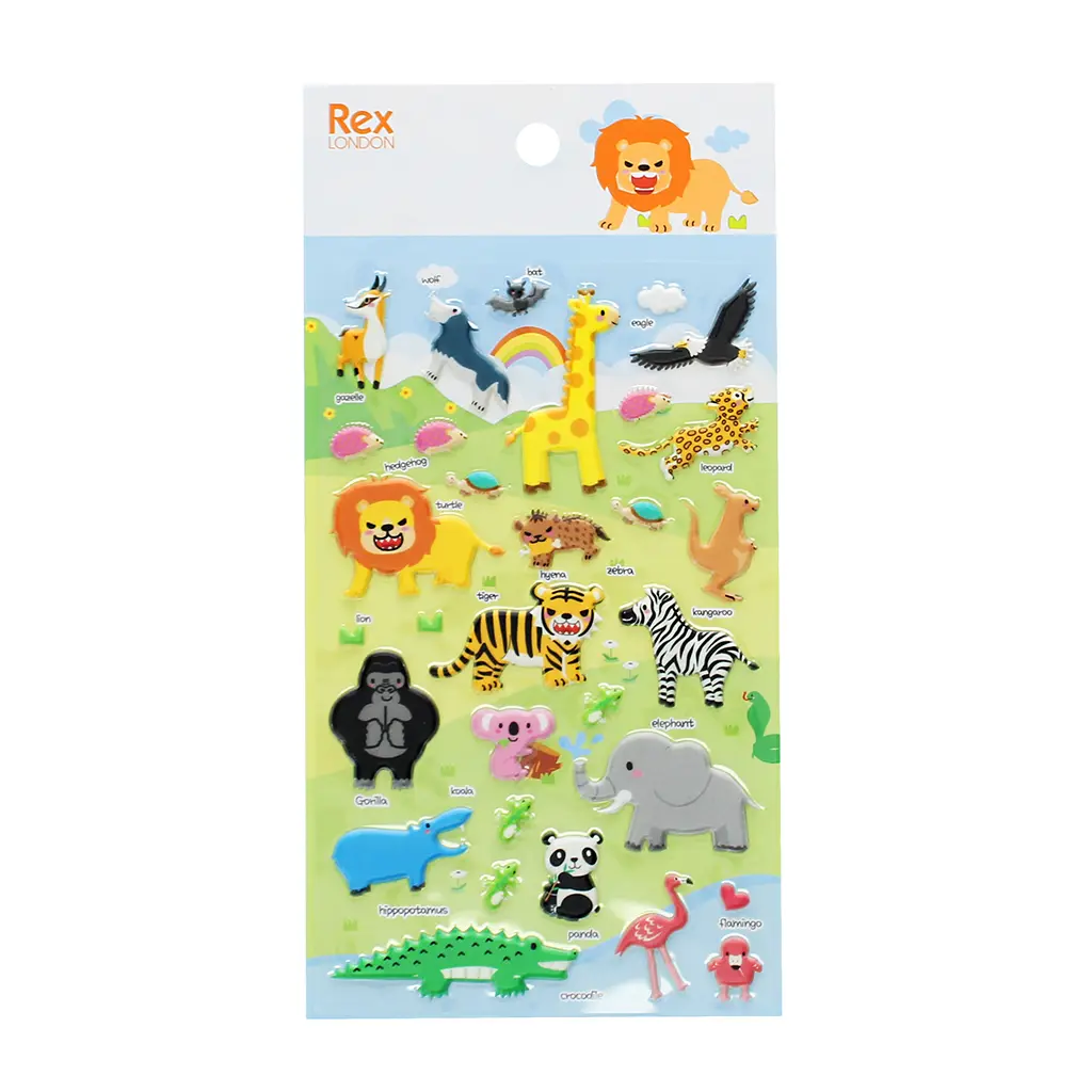 Wild Safari Animals Kinderaufkleber Rex London