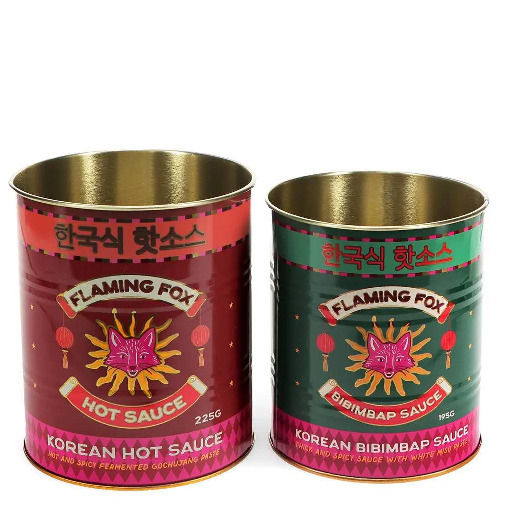 Flaming Fox Aufbewahrungsbox Saucen Rex London (x2)