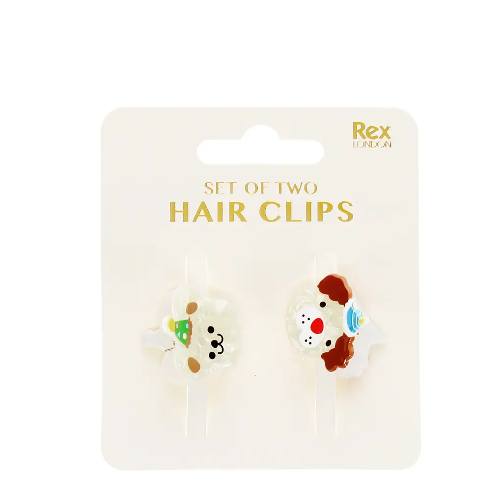 Pferdehaarspange Hunde Rex London (x2)