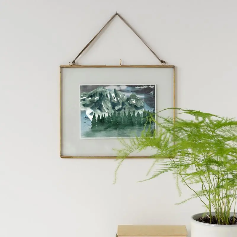 Fotorahmen zum Aufhängen Landschaft aus Messing Rex London