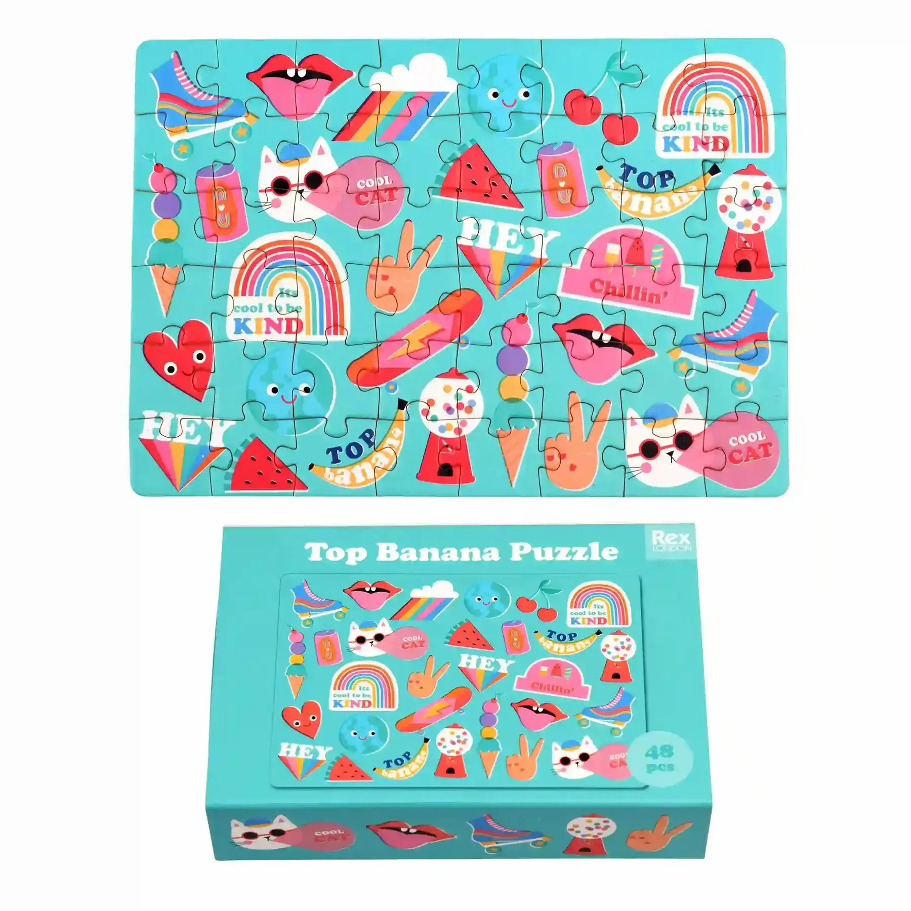 Puzzle de 48 pièces boîte d'allumettes enfant Rex London Top Banana