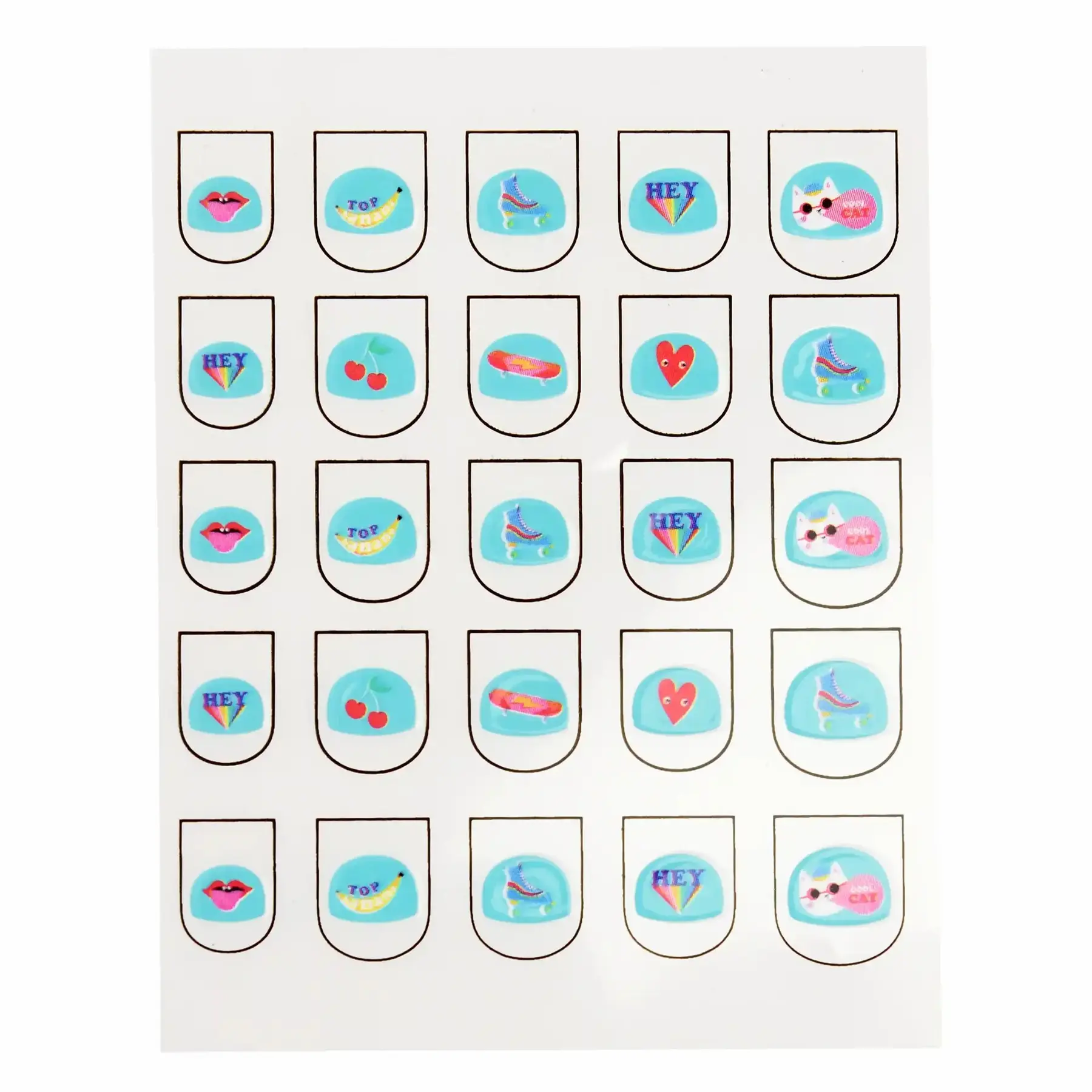 Nagelsticker Rex London Top Banane (x25)