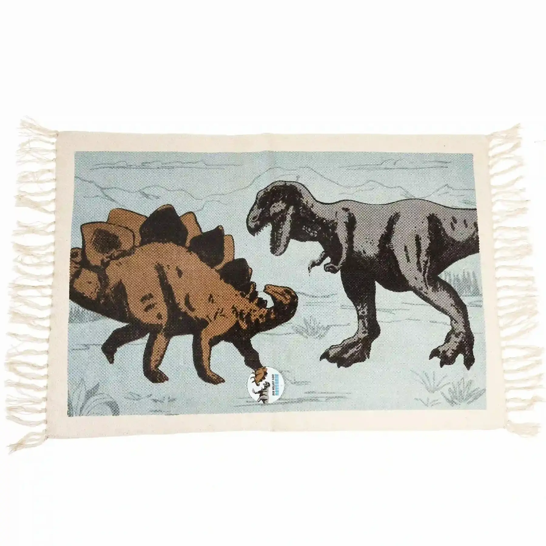 Baumwollteppich mit Dinosaurier-Druck Rex London Prehistoric Land