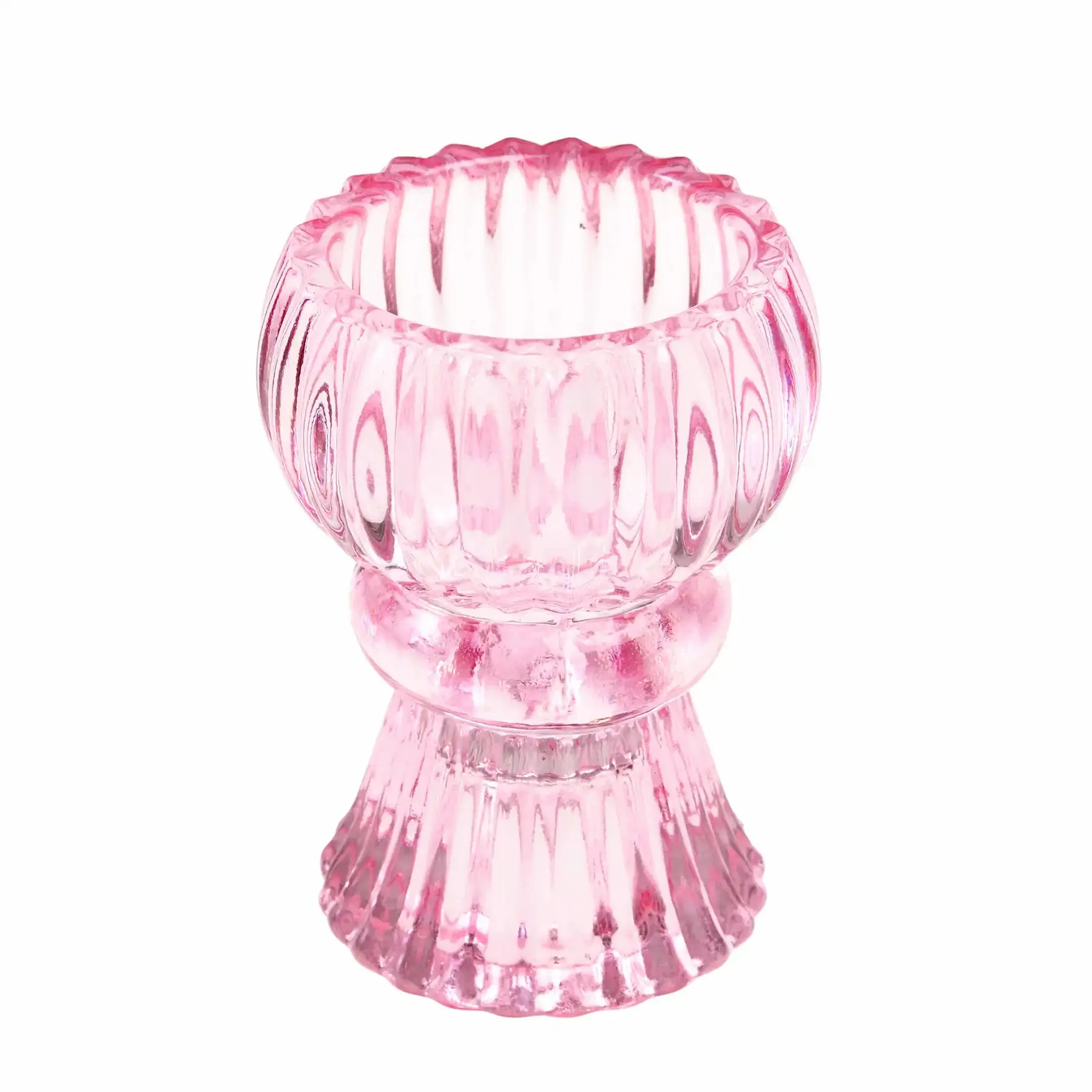 Kerzenhalter mit doppelter Spitze aus Glas Rex London
