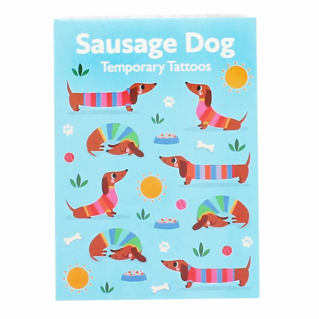 Tatuaggio per bambini Rex London temporaires Chien Saucisse (x2)
