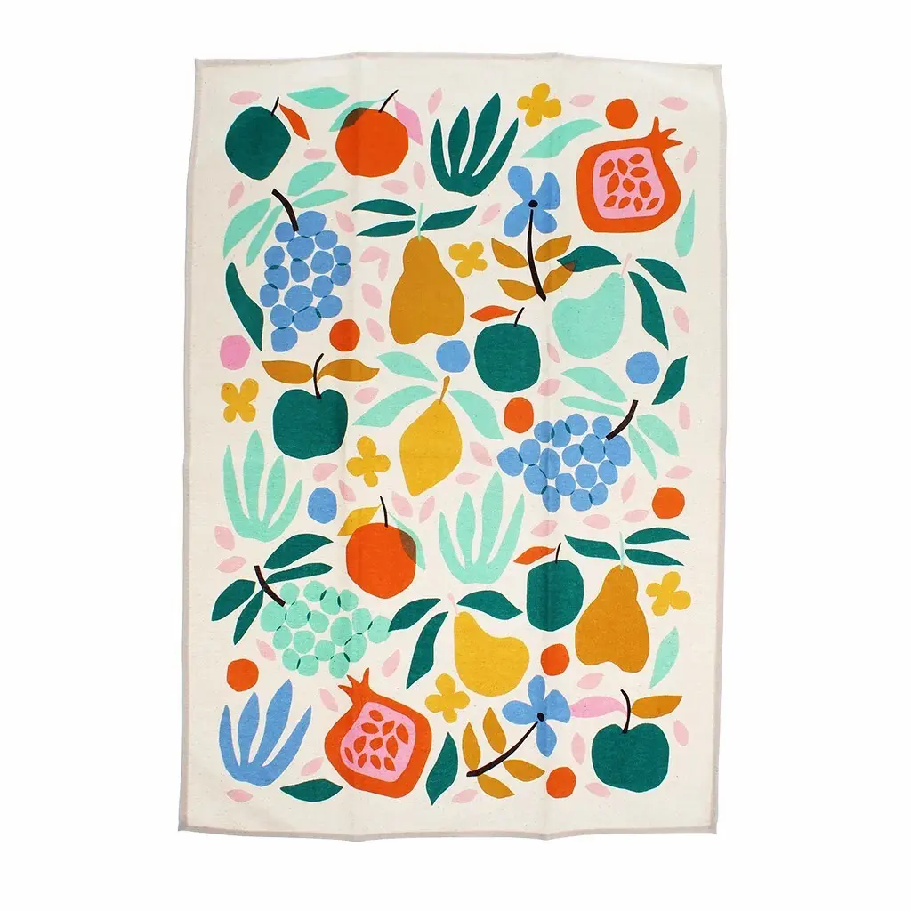 Torchon en coton Rex London Fruits de Provence
