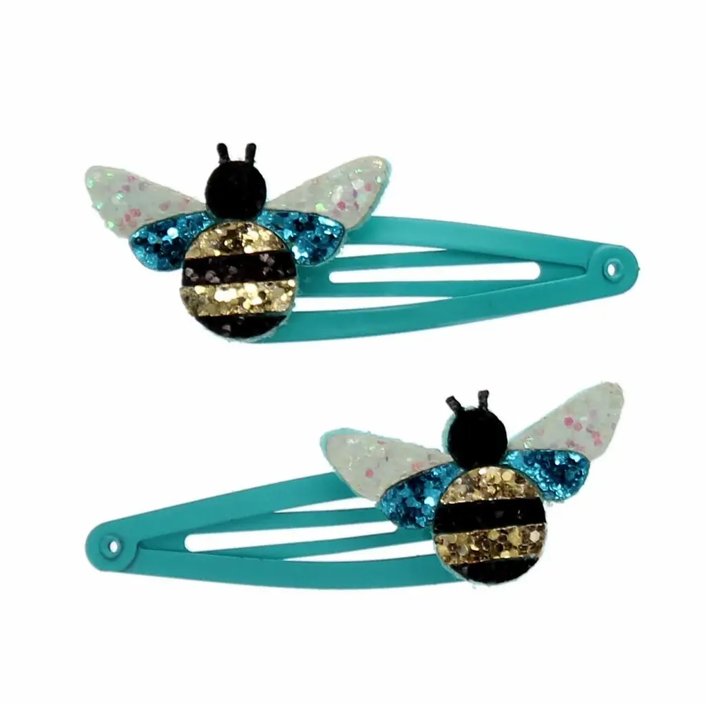 Pince à cheveux à paillettes Rex London Bumblebee (x2) Pince à cheveux à paillettes Rex London Bumblebee (x2)