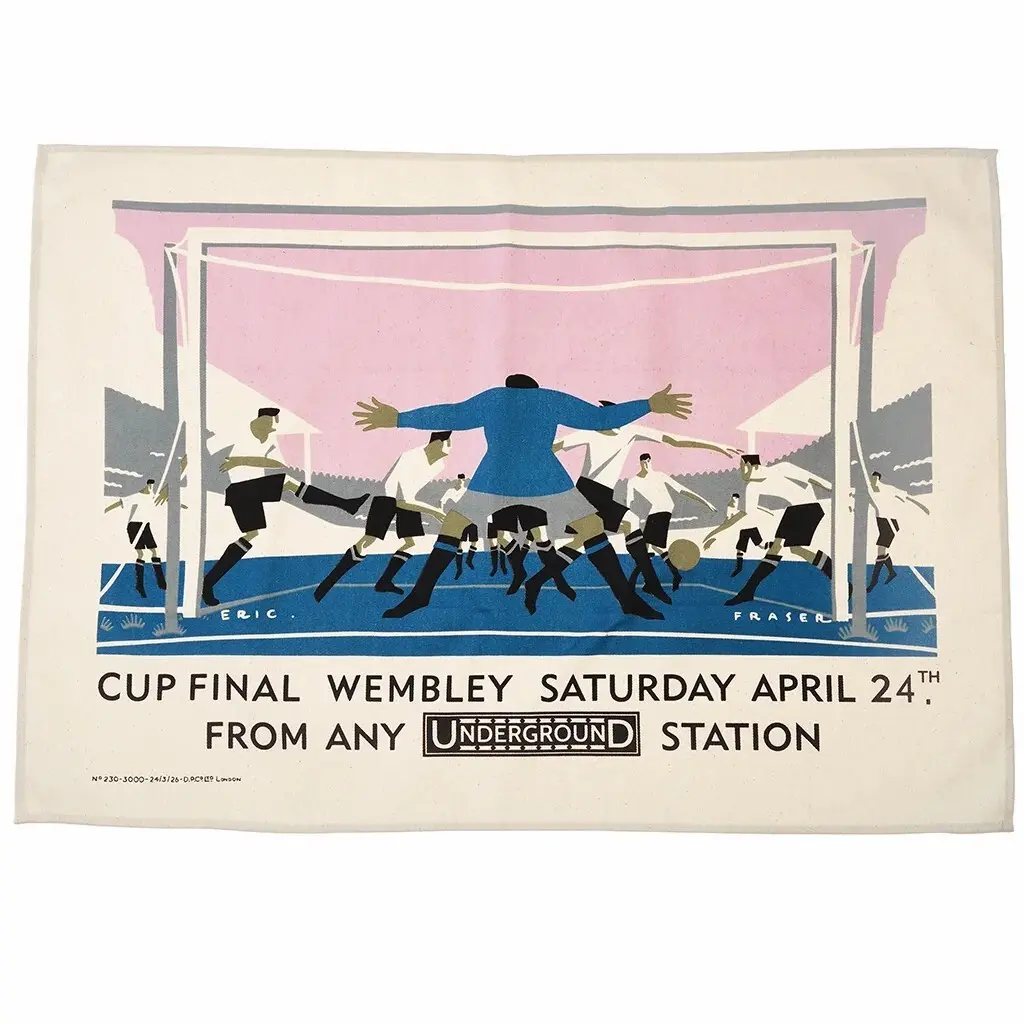 Torchon en coton Rex London TfL Vintage Poster Cup Final