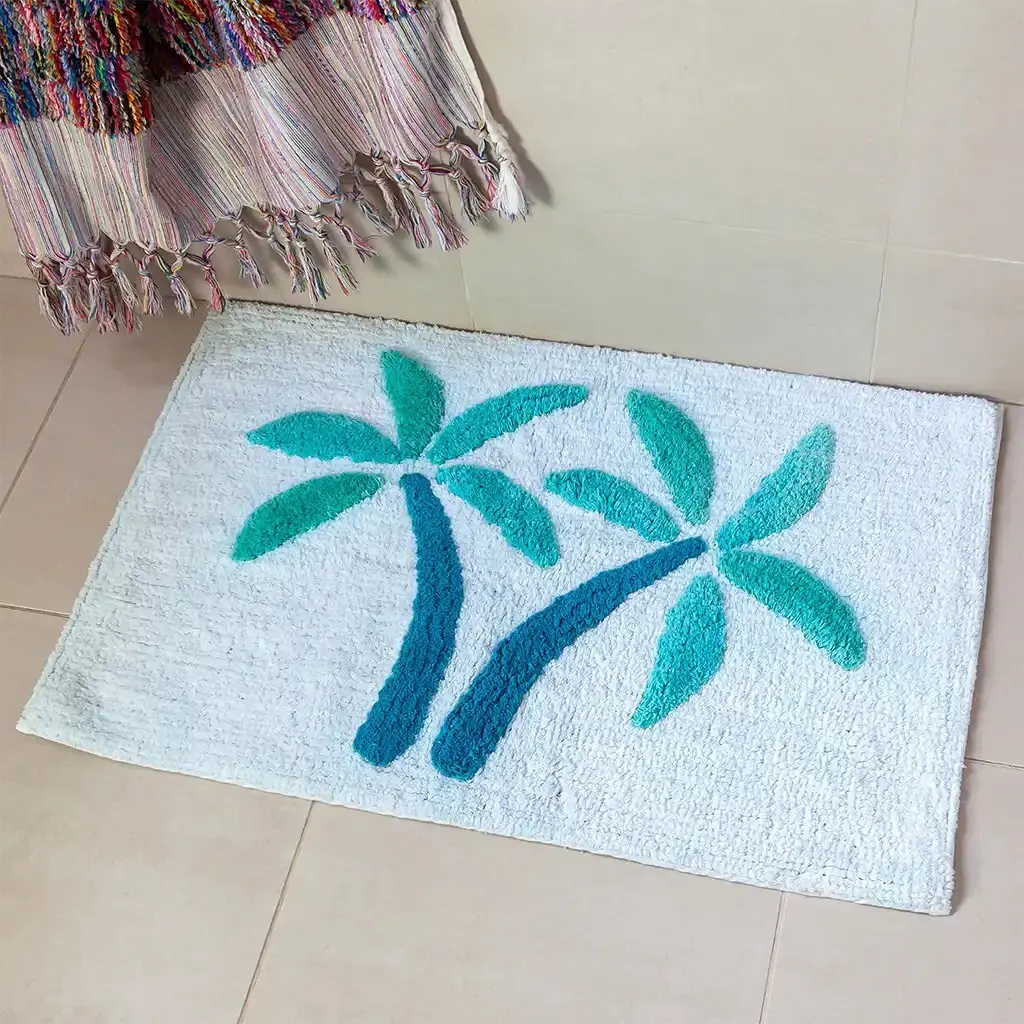 Tapis de bain en coton tufté Rex London Palmiers Tapis de bain en coton tufté Rex London Palmiers