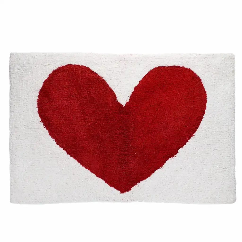 Tapis de bain en coton tufté Rex London Cœur Tapis de bain en coton tufté Rex London Cœur