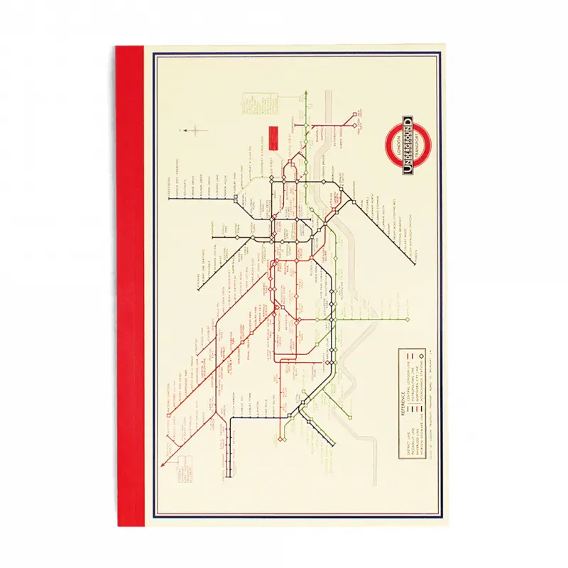 Bloc-notes A5 Rex London TfL Plan Métro