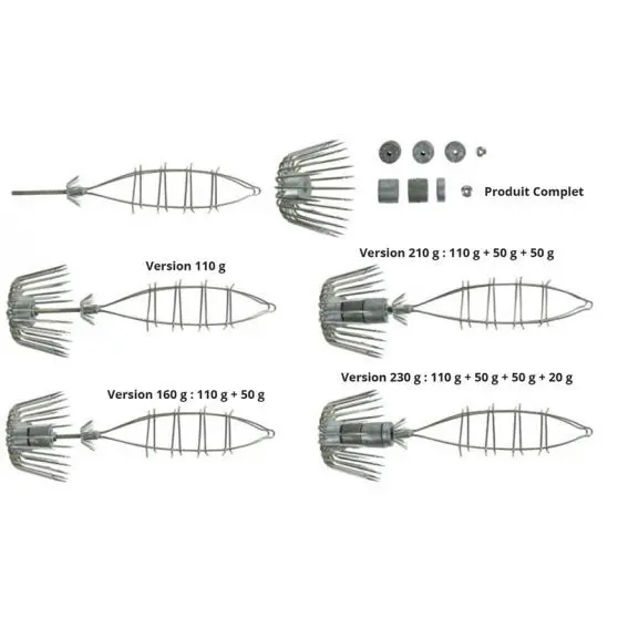 Vorrichtungsbausatz (einstellbares Gewicht) Ragot squid jig