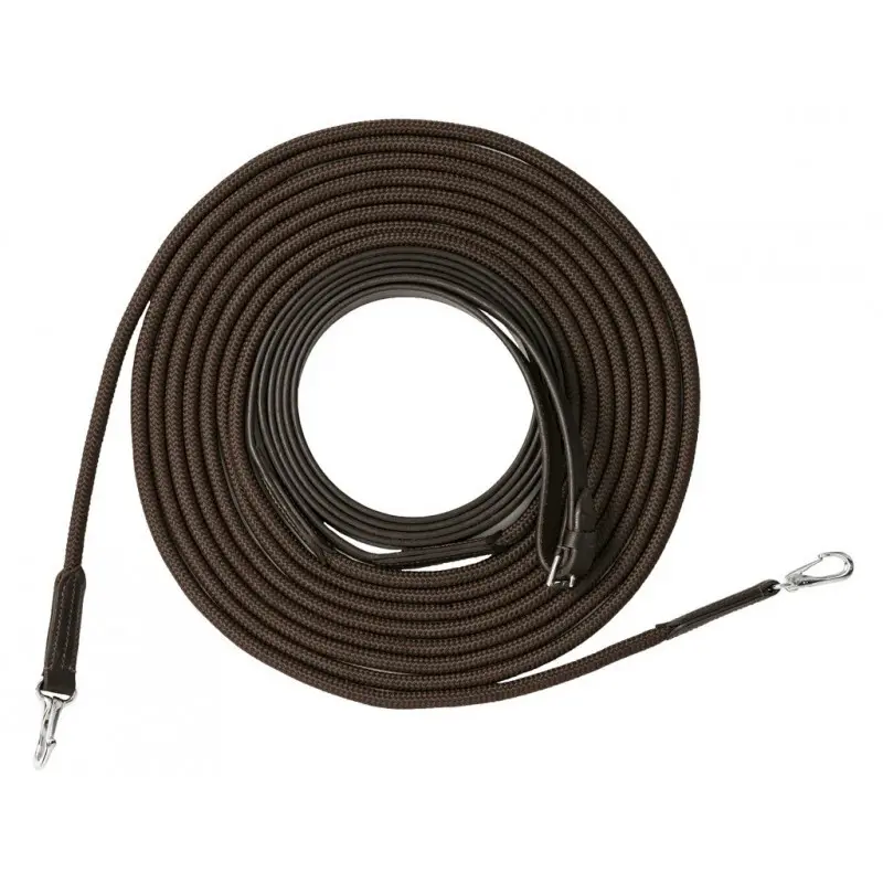 Riding World Marron Longe En Cuir Pour Cheval