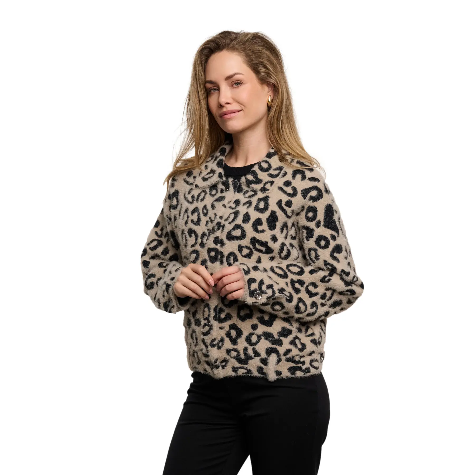 Cardigan ampio con bottoni donna  Bubbly