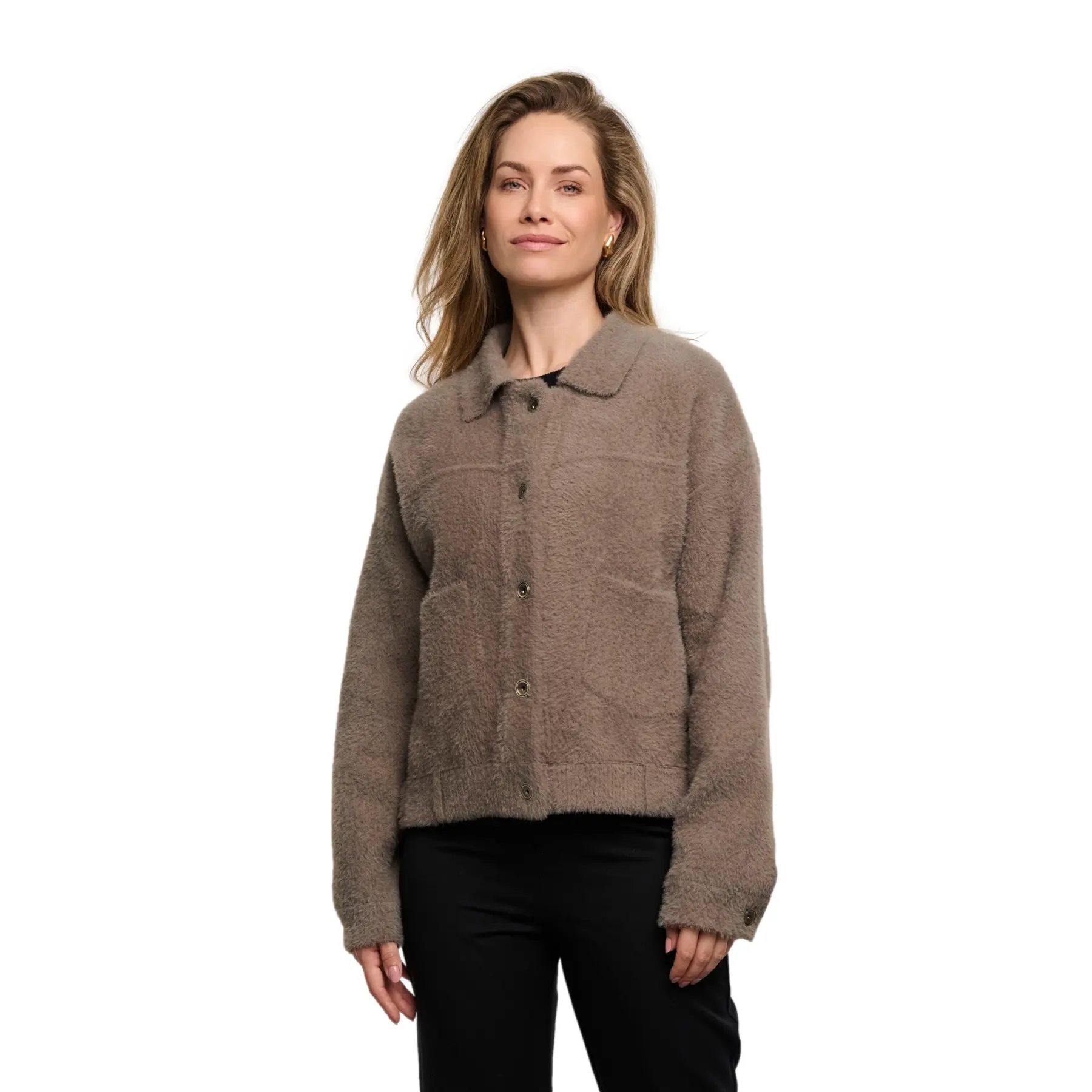 Cardigan ampio con bottoni donna  Bubbly
