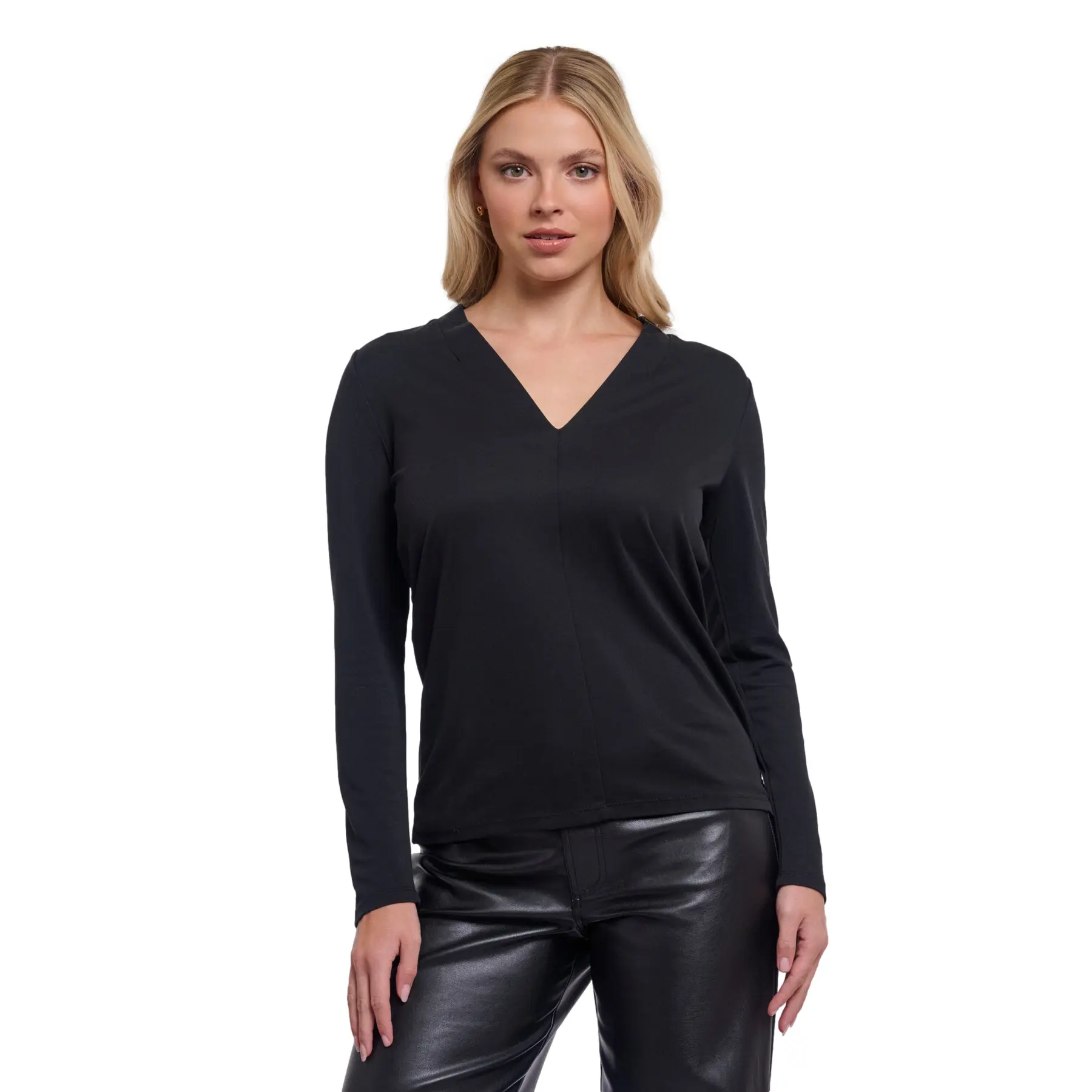 Rino & Pelle Women's Noir ’S V-Neck Blouse Cleo