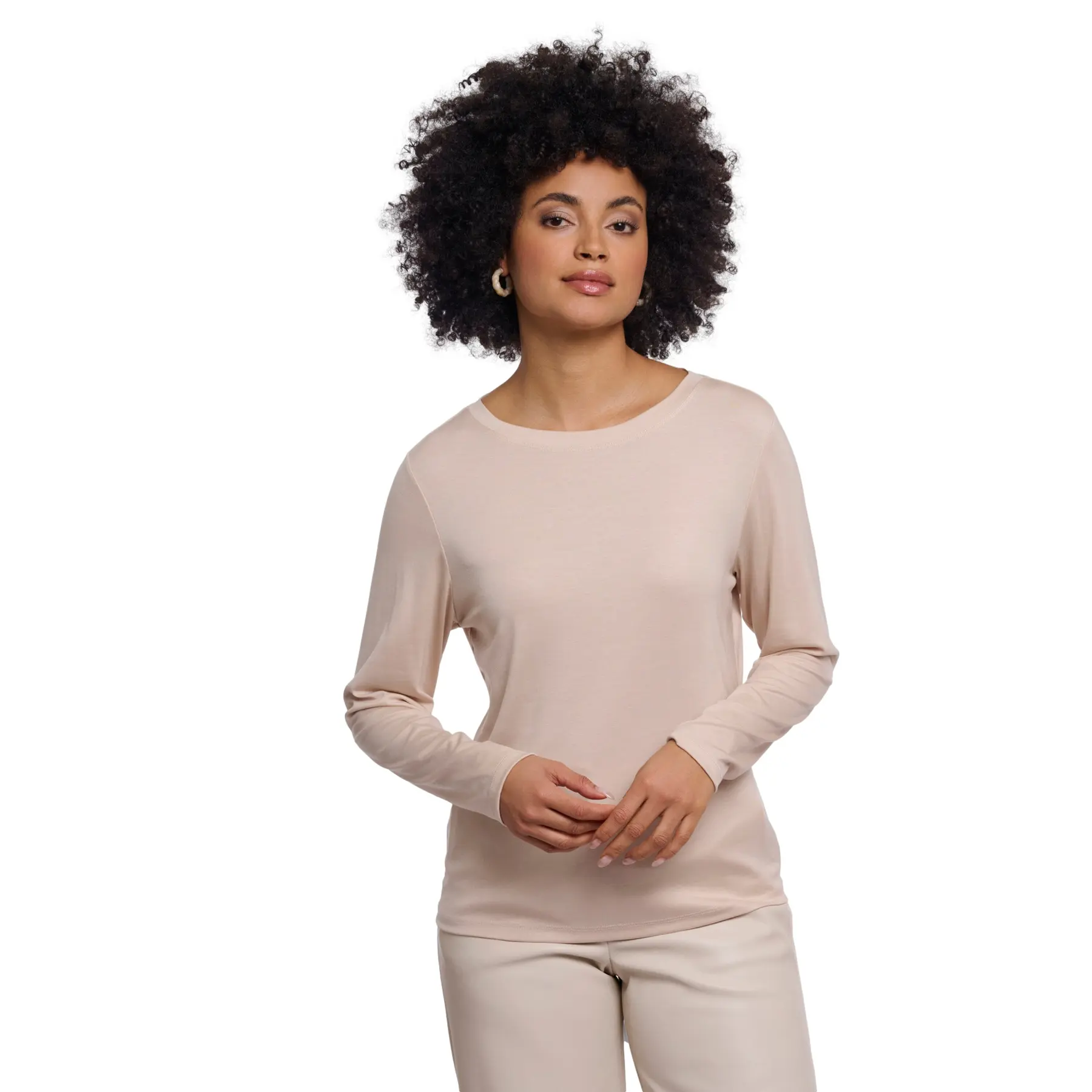 Rino & Pelle Women's Marron Long Sleeve T-Shirt Eason