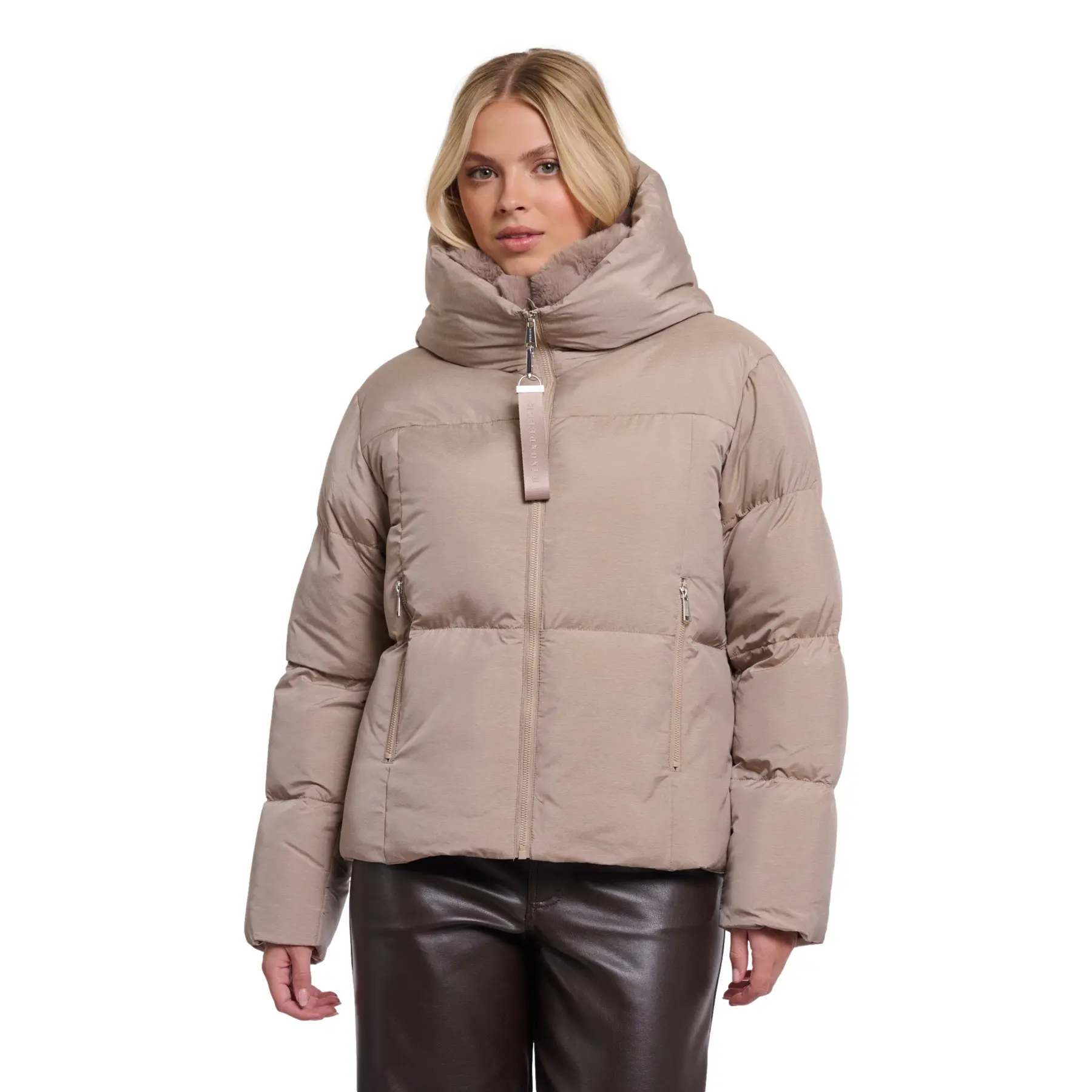 Rino & Pelle Women's Beige Puffer Jacket Joni